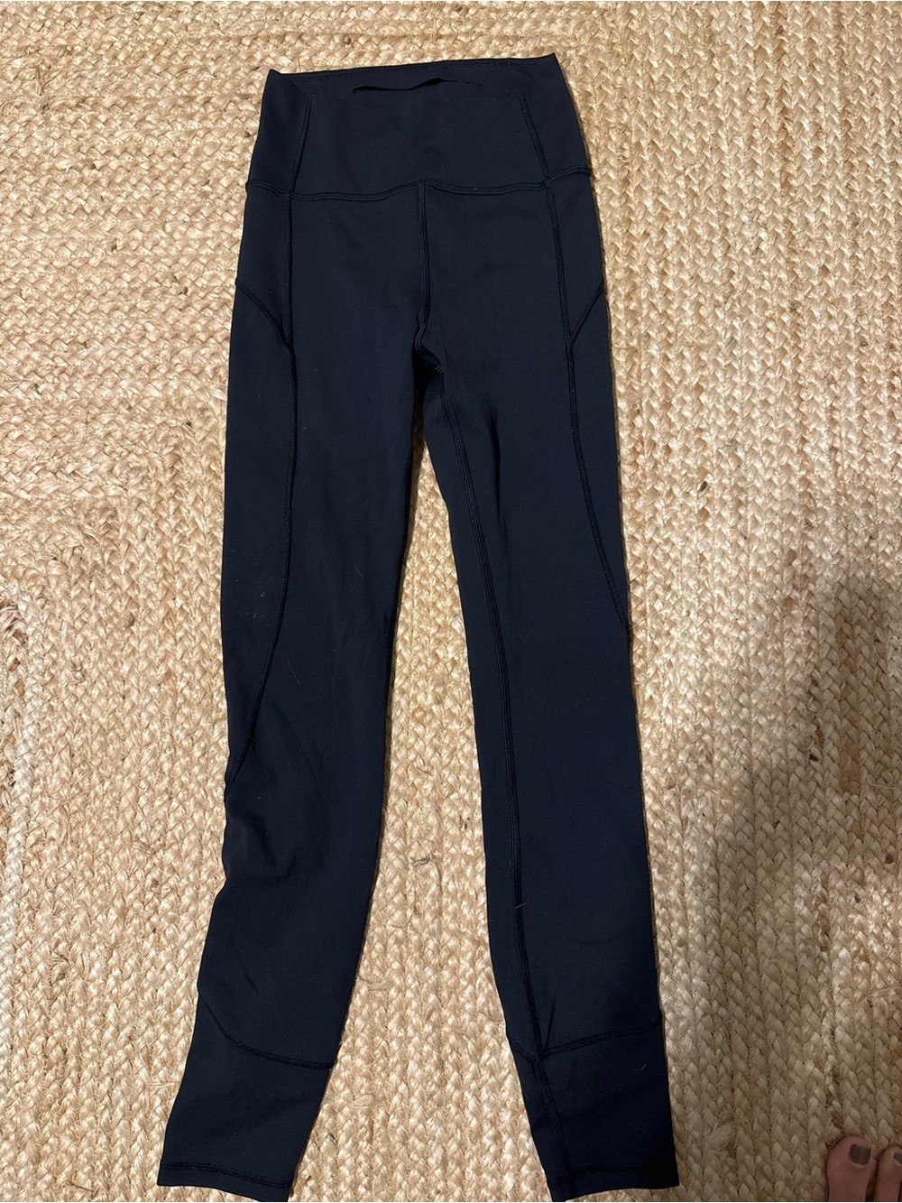 lululemon athletica Black Logo Performance Leggings